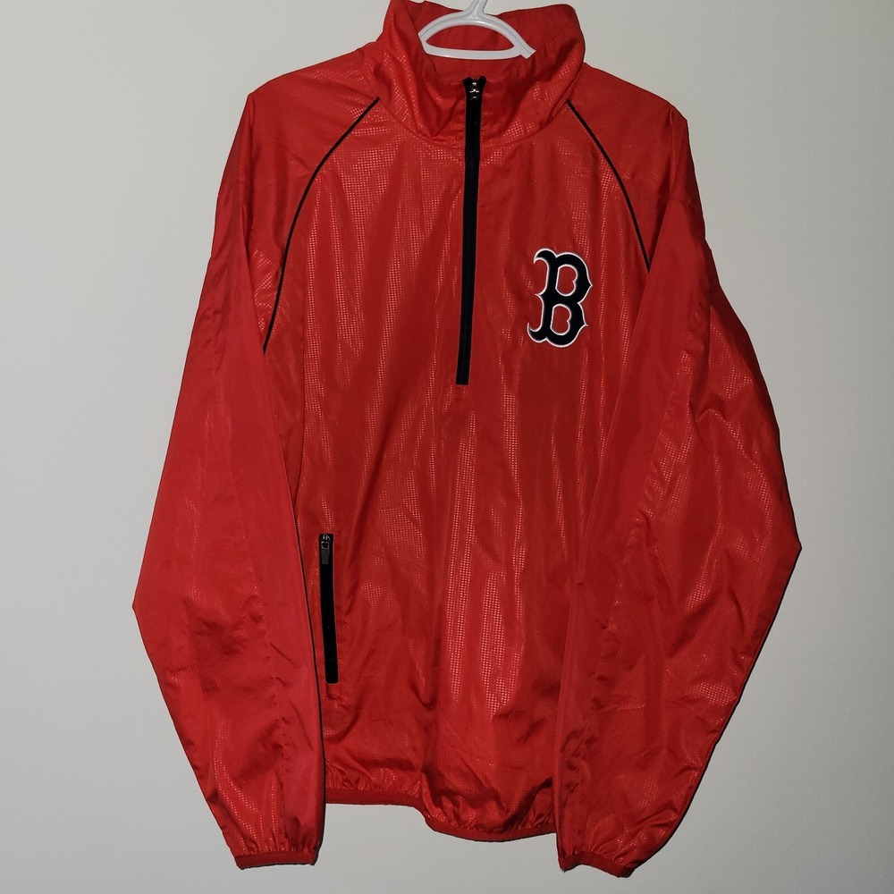 Boston Red Sox G III By Carl Banks 1/2 Zip Pullover Men Size Medium Red MLB